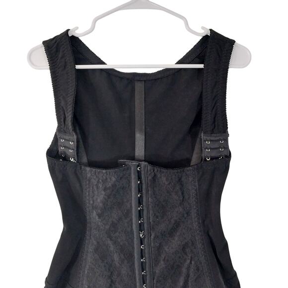 NWOT! ARDYSS! GORGEOUS BLACK ELASTIC PANEL & LACE FULL LENGTH CORSET! SZ 36 - Picture 3 of 10